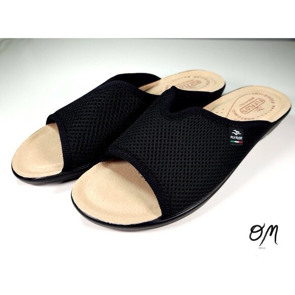 Riders by Lee Black Mesh Women's Sandals - Picture 1 of 5